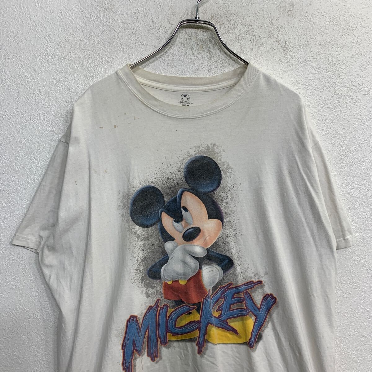 Disney styre 半袖 プリント Tシャツ XLサイズ ディズニーストア ミッキー ホワイト コットン 古着卸 アメリカ仕入 t2407-3960