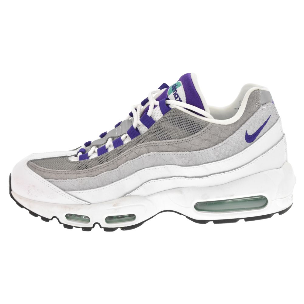 NIKE (ナイキ) AIR MAX 95 GRAPE SNAKESKIN AO2450-101 エアマックス95 グレープ スネークスキン  ローカットスニーカー US10.5/28.5cm ホワイト/グレー/パープル