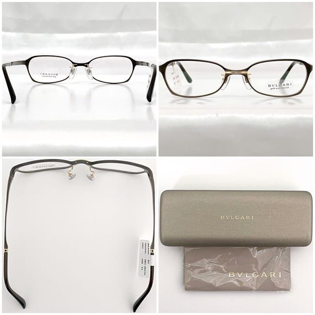 ブルガリ メガネ フレーム マットブラウン イエローゴールド YG 0BV  