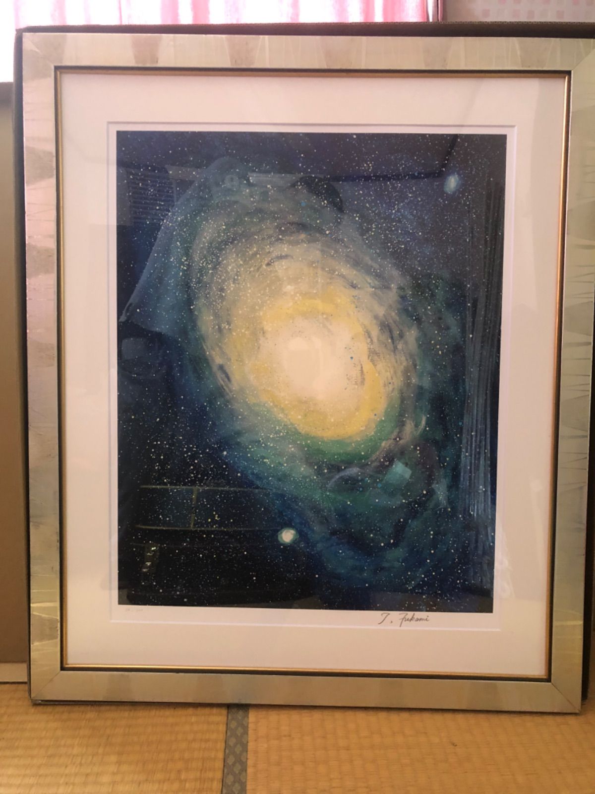 深見東洲 絵画 『バラ星雲』リトグラフ エディションナンバー 91/200 深見東洲 絵画 『バラ星雲』リトグラフ エディションナンバー 91/200