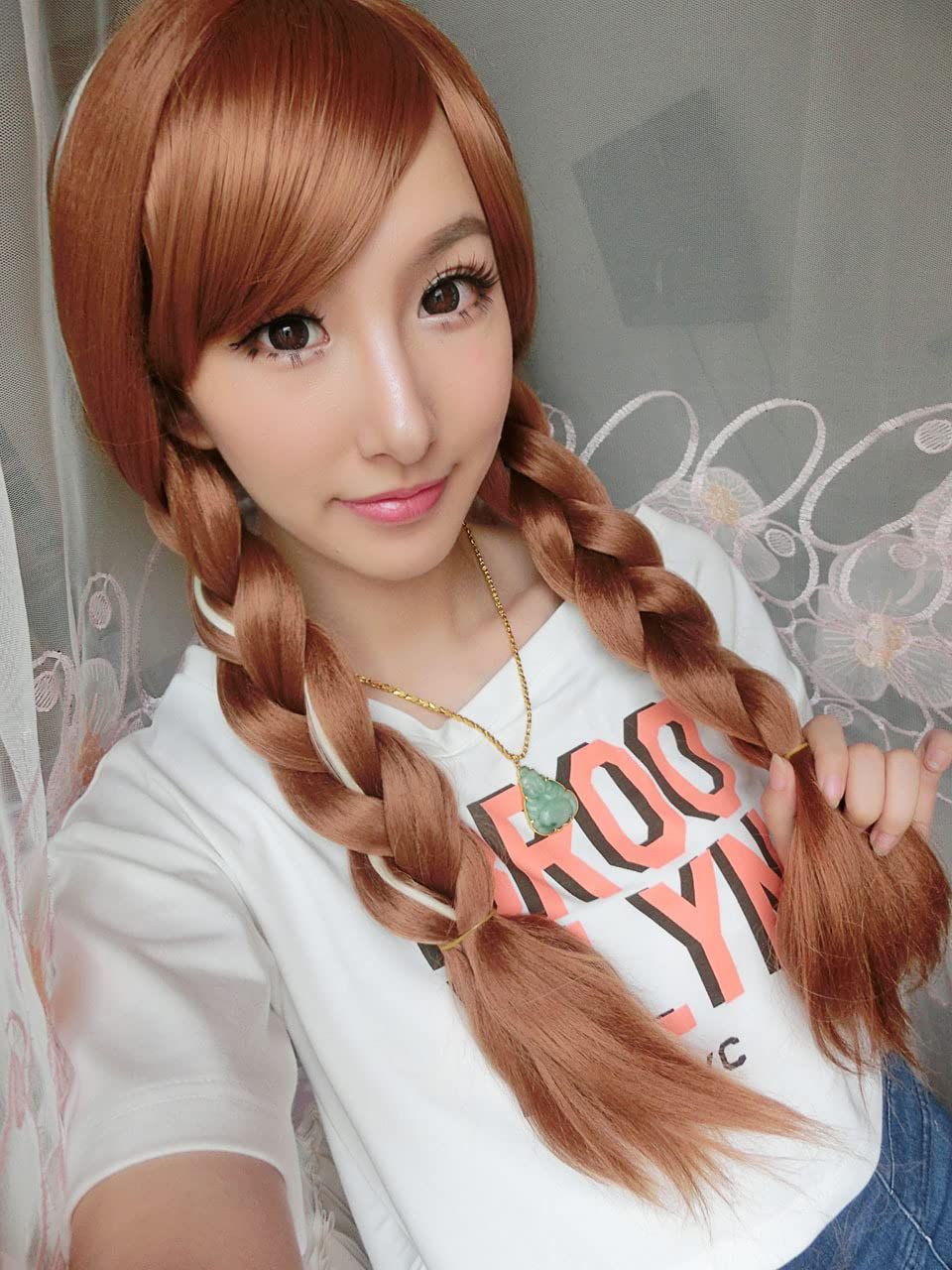 迅速発送】Sizuuenn アナと雪の女王 アナ ウィッグ 大人用 ダーク