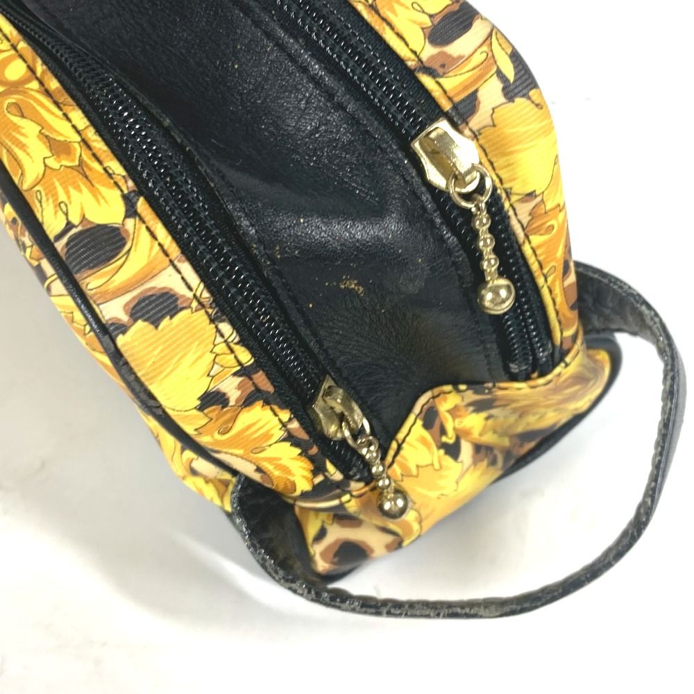 ヴェルサーチ　VERSACE ポーチ バロック柄 レオパード柄　PVC ブラック 楽天市場】VERSACE ヴェルサーチ レオパード 豹柄 ヒョウ
