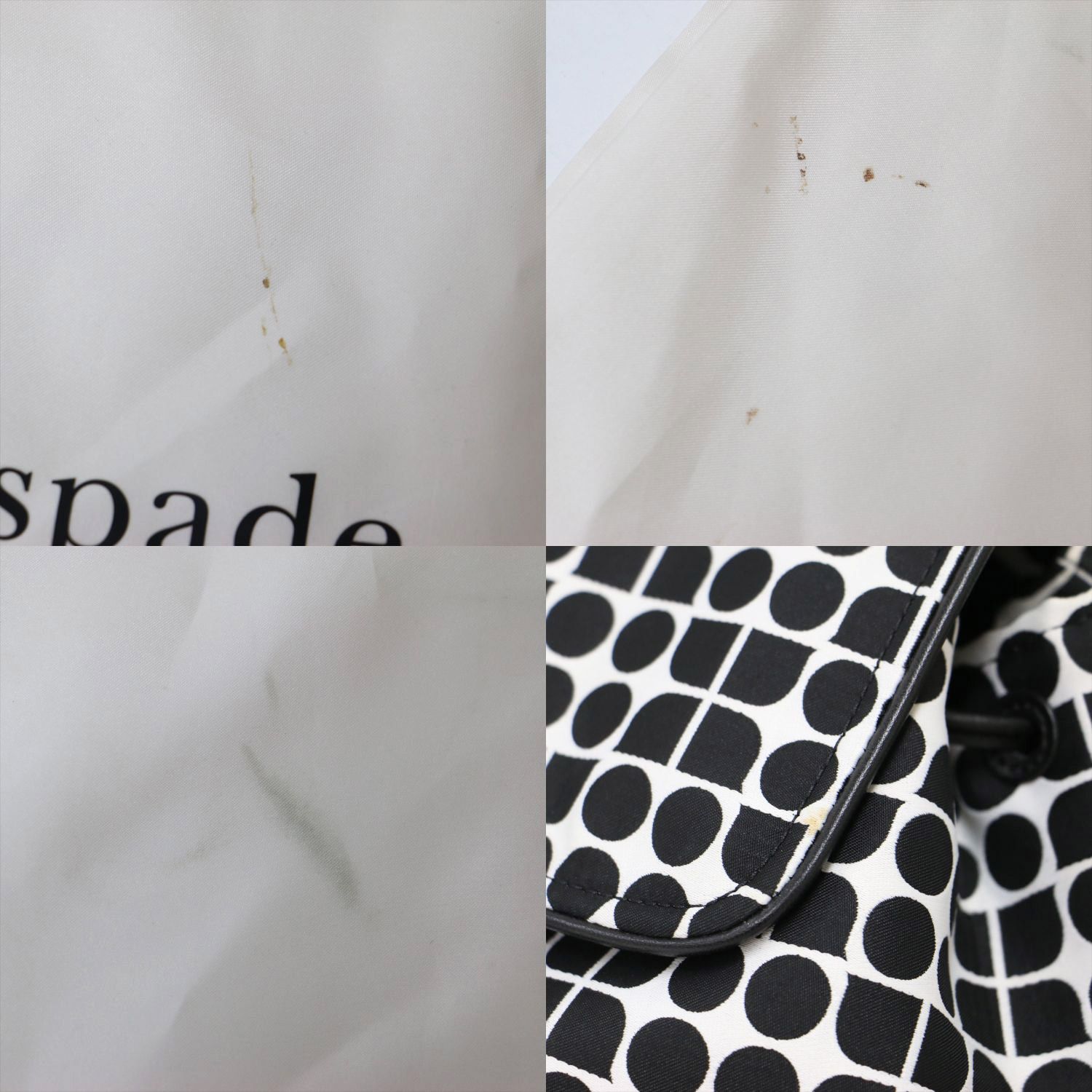 Kate spade ケイトスペード バッグ ブラック ホワイト 黒白 / 24秋冬 