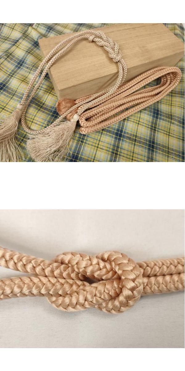 平和屋本店□希少 人間国宝 志村ふくみ 紬 格子 帯締め・飾り紐(共箱