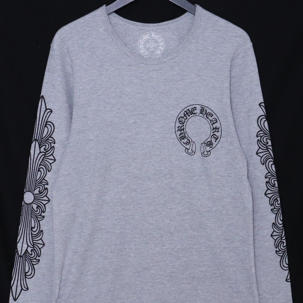 未使用 CHROME HEARTS ホースシューフローラルクロスサーマルロング 