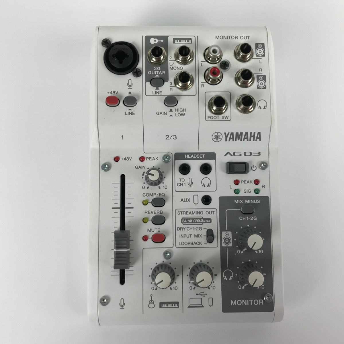 YAMAHA ヤマハ ライブストリーミングミキサー オーディオインターフェイス AG03 ホワイト