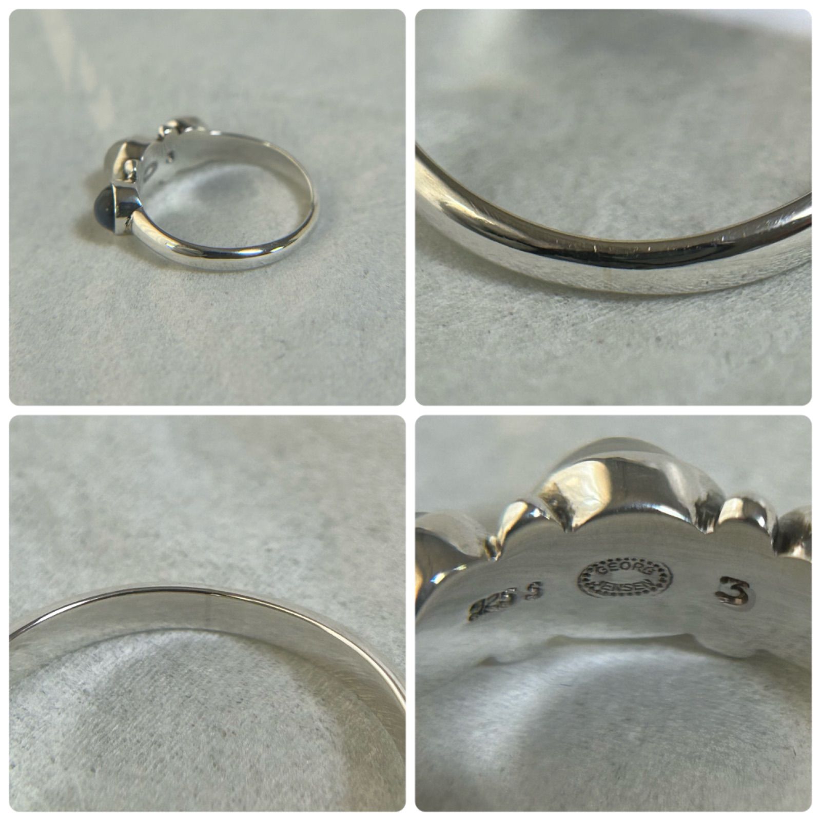 ジョージジェンセン リング 指輪 3 ムーンストーン 3P AG925 ジョージジェンセン リング 指輪 3 ムーンストーン 3P AG925