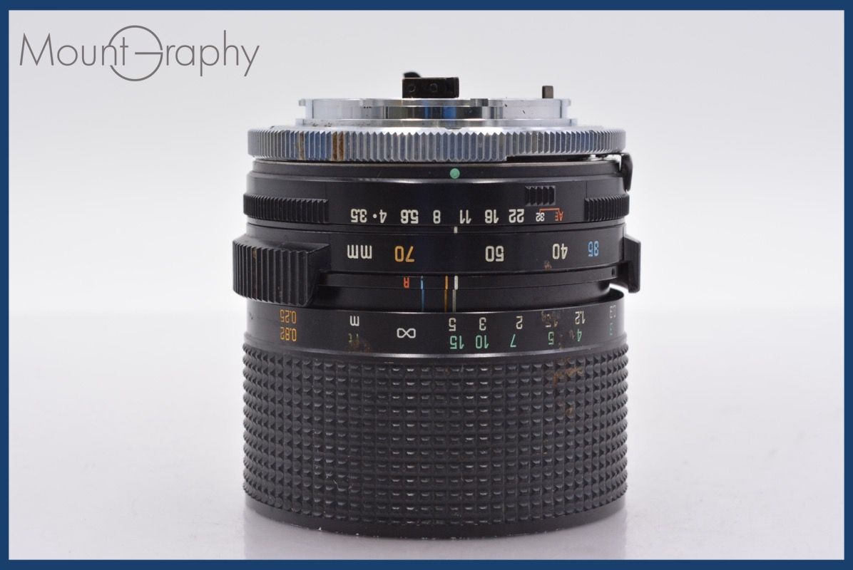 タムロン TAMRON 35-70mm F3.5 CF MACRO BBAR MC 前後キャップ-レンズフィルター付 コンタックスY|C用 完動 同梱可 mj5207