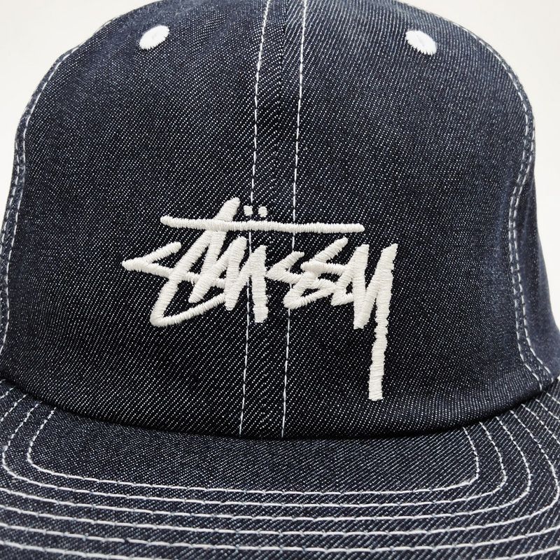 変更OK ステューシー STUSSY キャップ デニム ストック ストラップ