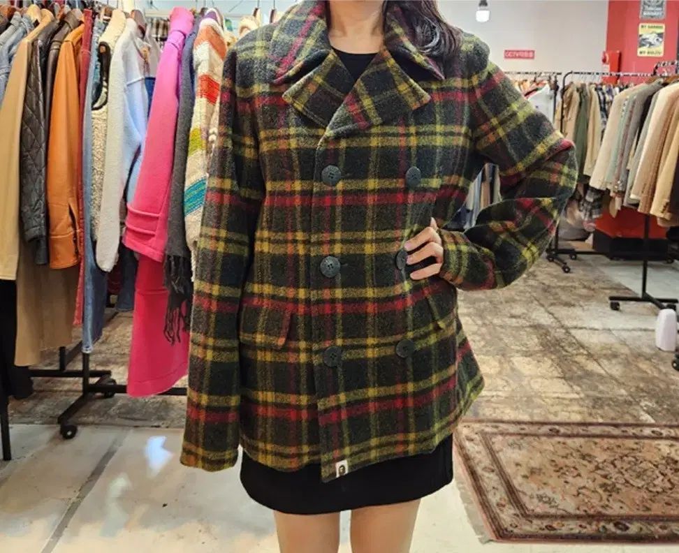 A BATHING APE ピーコート A BATHING APE ピーコート チェック柄伊勢丹