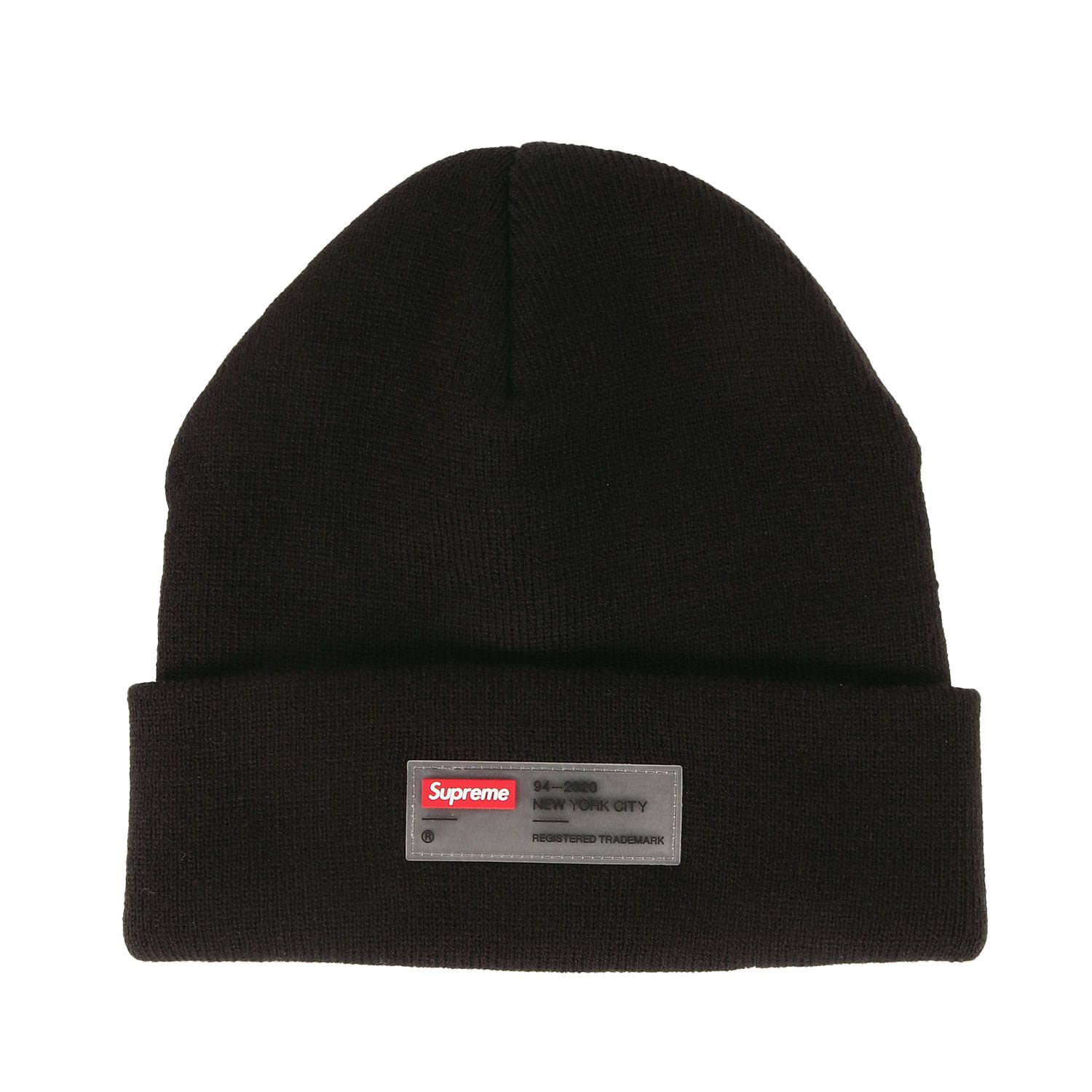 美品 Supreme シュプリーム 20AW クリア ラベル ニットビーニー(Clear Label Beanie) ブラック 黒 ニットキャップ 帽子【メンズ】