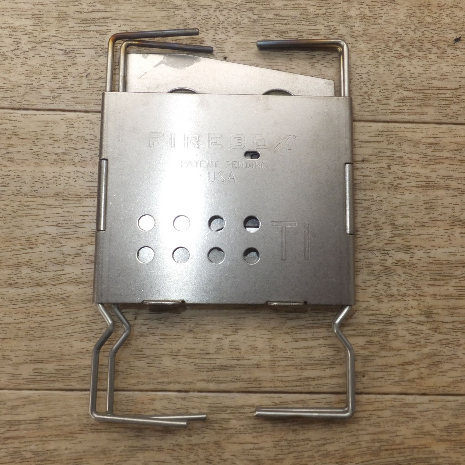 送料無料] 美品☆ファイヤーボックス FIREBOX ナノストーブ チタン Ti