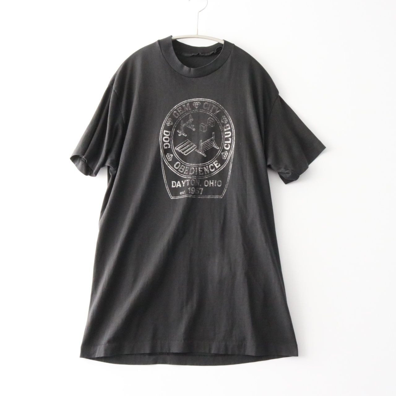 【中古B】90s 古着 vintage S位 メンズ 半袖Tシャツ シングルステッチ GEM CITY OBEDIENCE CLUB 中古B 古着