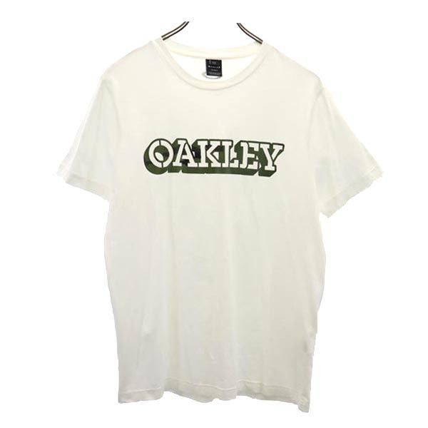 オークリー ロゴプリント 半袖 Tシャツ M 白 OAKLEY メンズ 【中古】 【230510】 メール便可