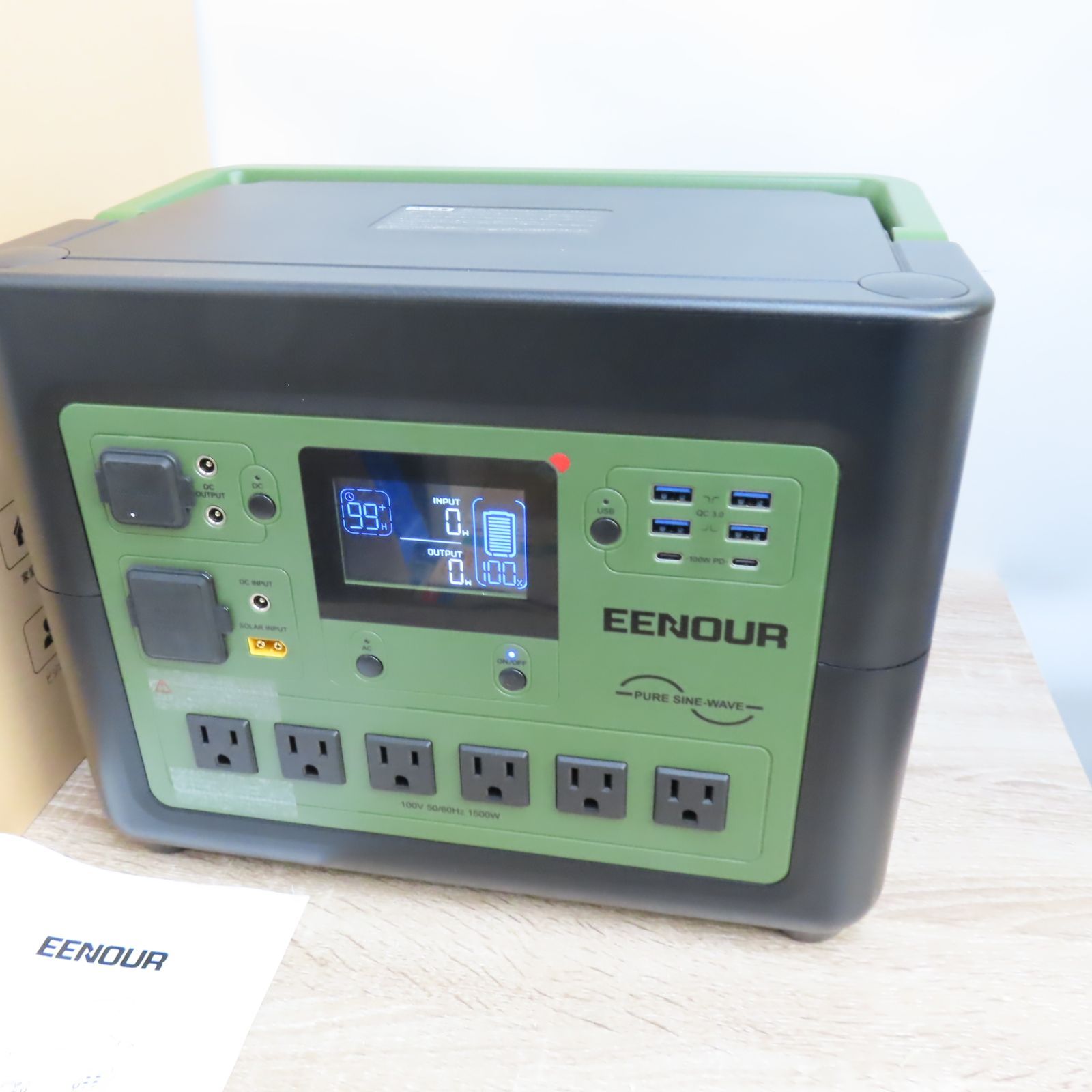 ACEMO ポータブル電源 1500W 大容量 1340Wh 防災 キャンプ用 Amazon.co