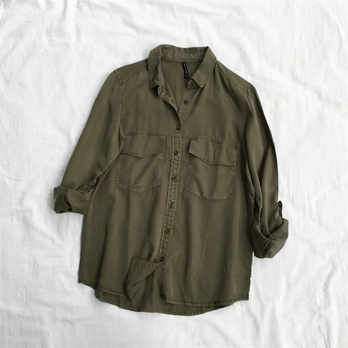 リージャLIJA スレイトップ　長袖XS シャツ レディース 春秋 長袖 トップス レディースシャツ 長袖