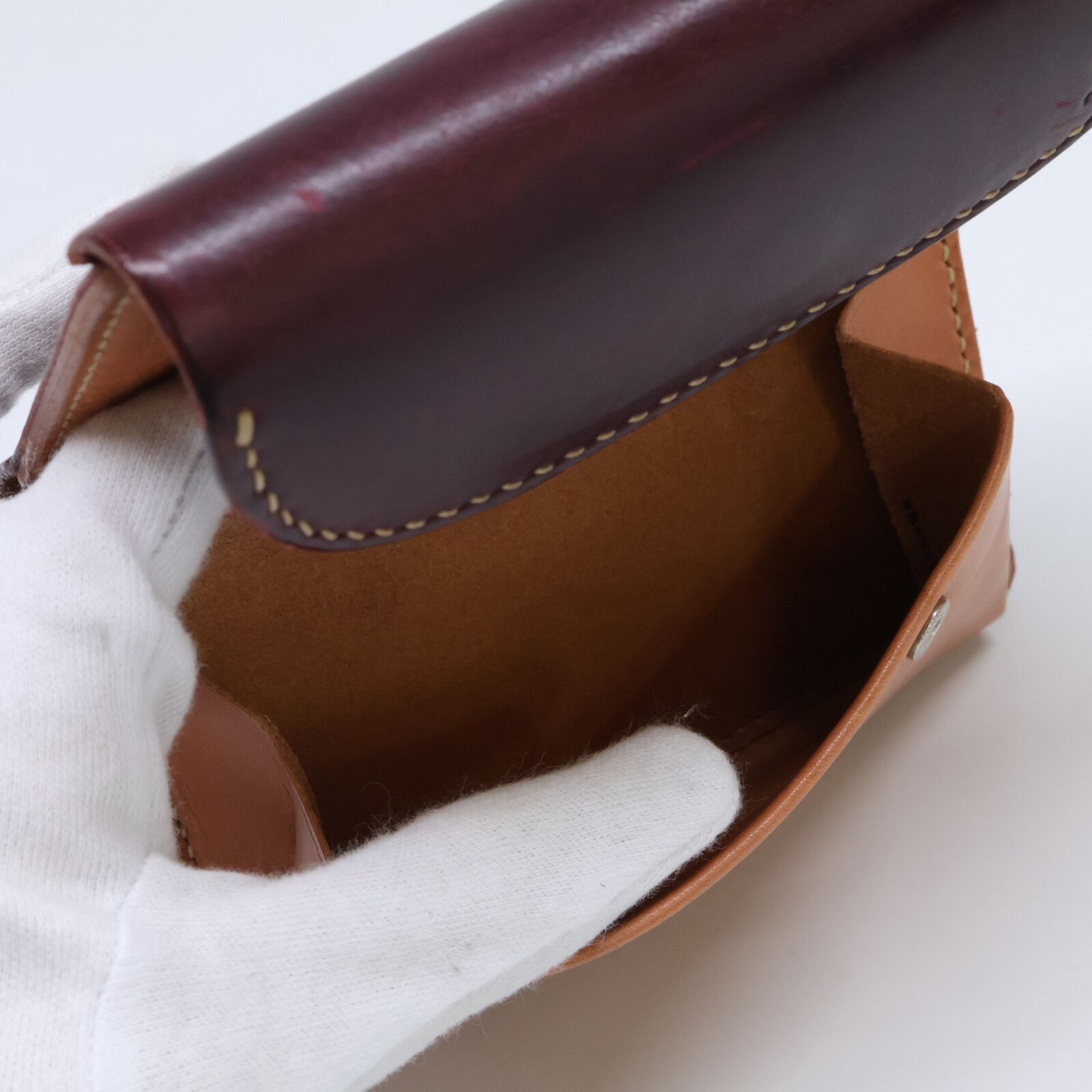 MOTO モト W6D HAND-DYED MIDDLE WALLET 手染め ミドルウォレット 3つ折り 財布 ダークブラウン