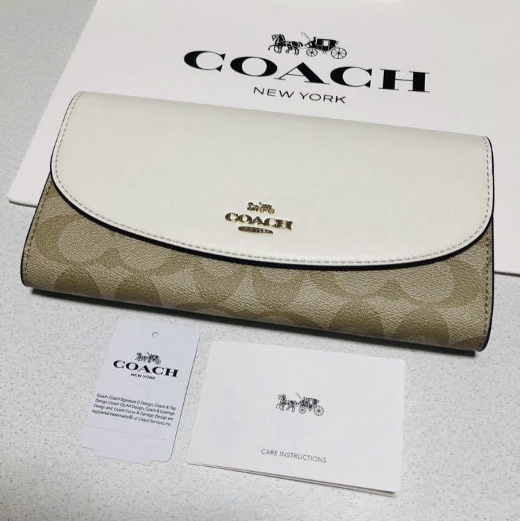 【新品未使用】COACH‼️ラグジュアリー シグネチャー レザー スリム記念日