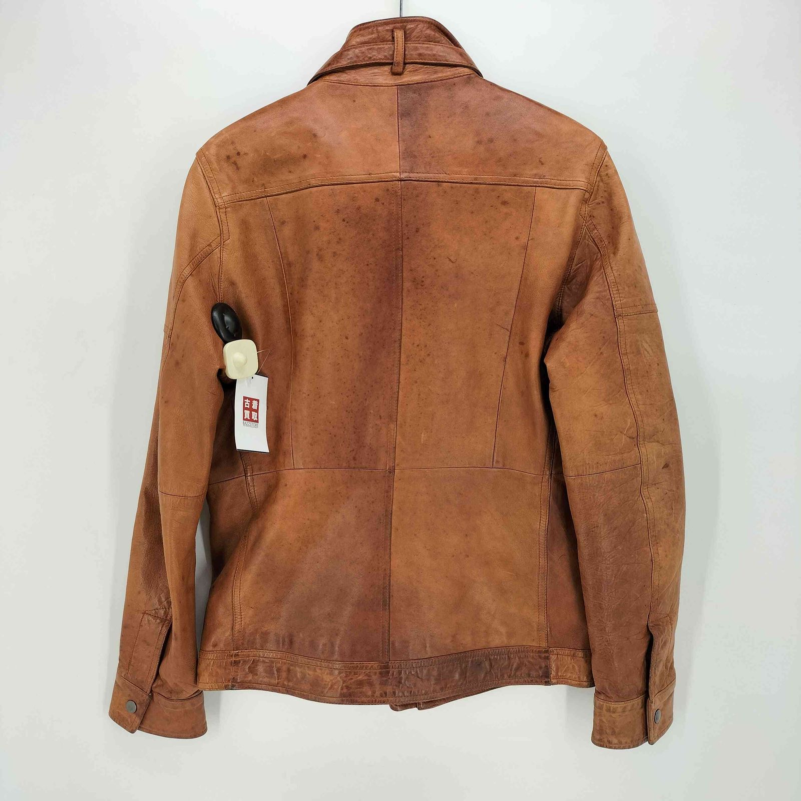 ☆美品☆ Haruf ハルフ ラムレザーシャツジャケット シングル Lサイズ ☆美品☆ Haruf ハルフ ラムレザーシャツジャケット シングル Lサイズ