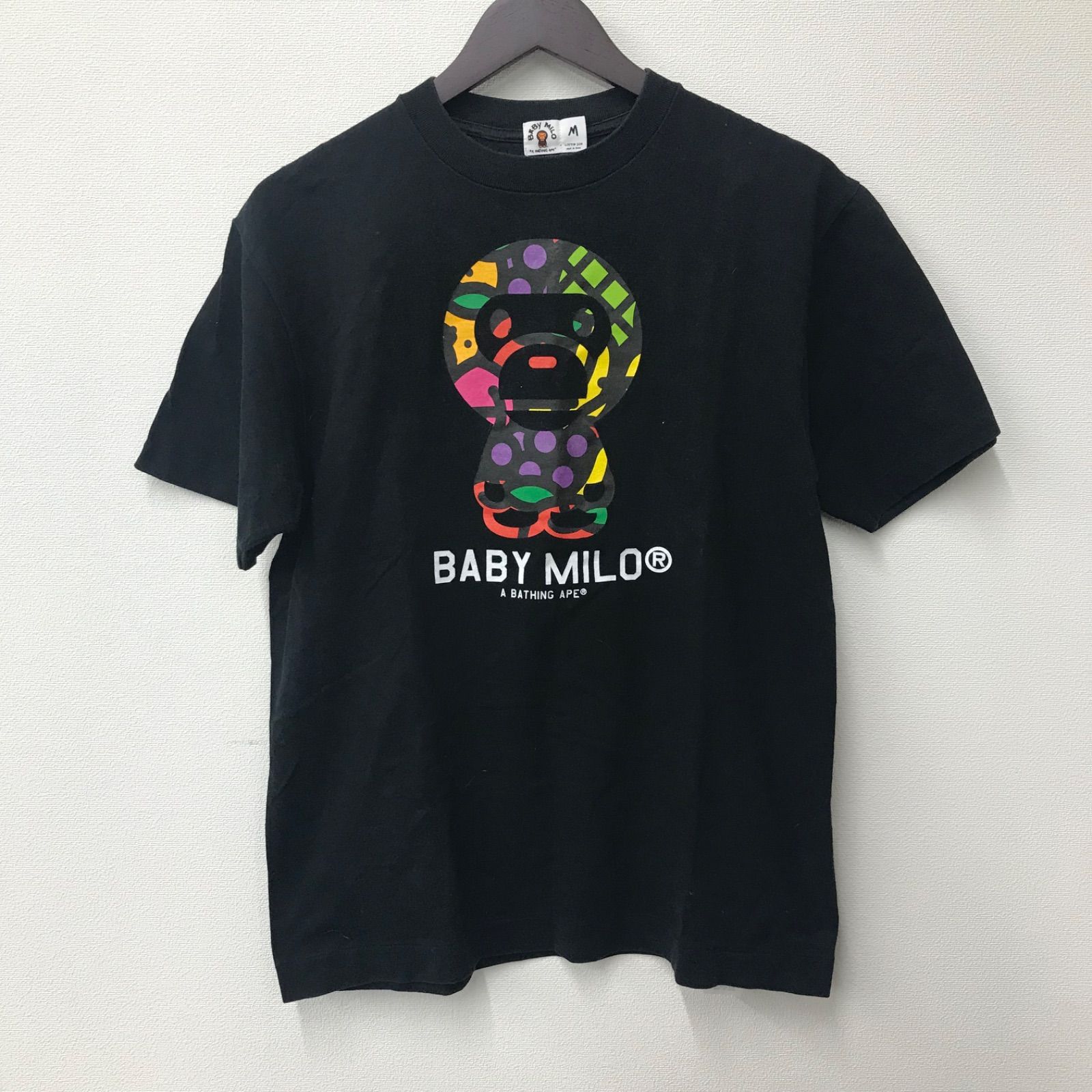 M8099 BABY MILO ベイビーマイロ Tシャツ 半袖 ブラック A BATHING APE 