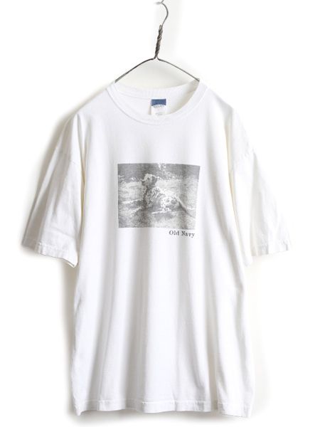 お得なクーポン配布中!】 00s OLDNAVY ダルメシアン フォト プリント Tシャツ L 白 GAP - メルカリ