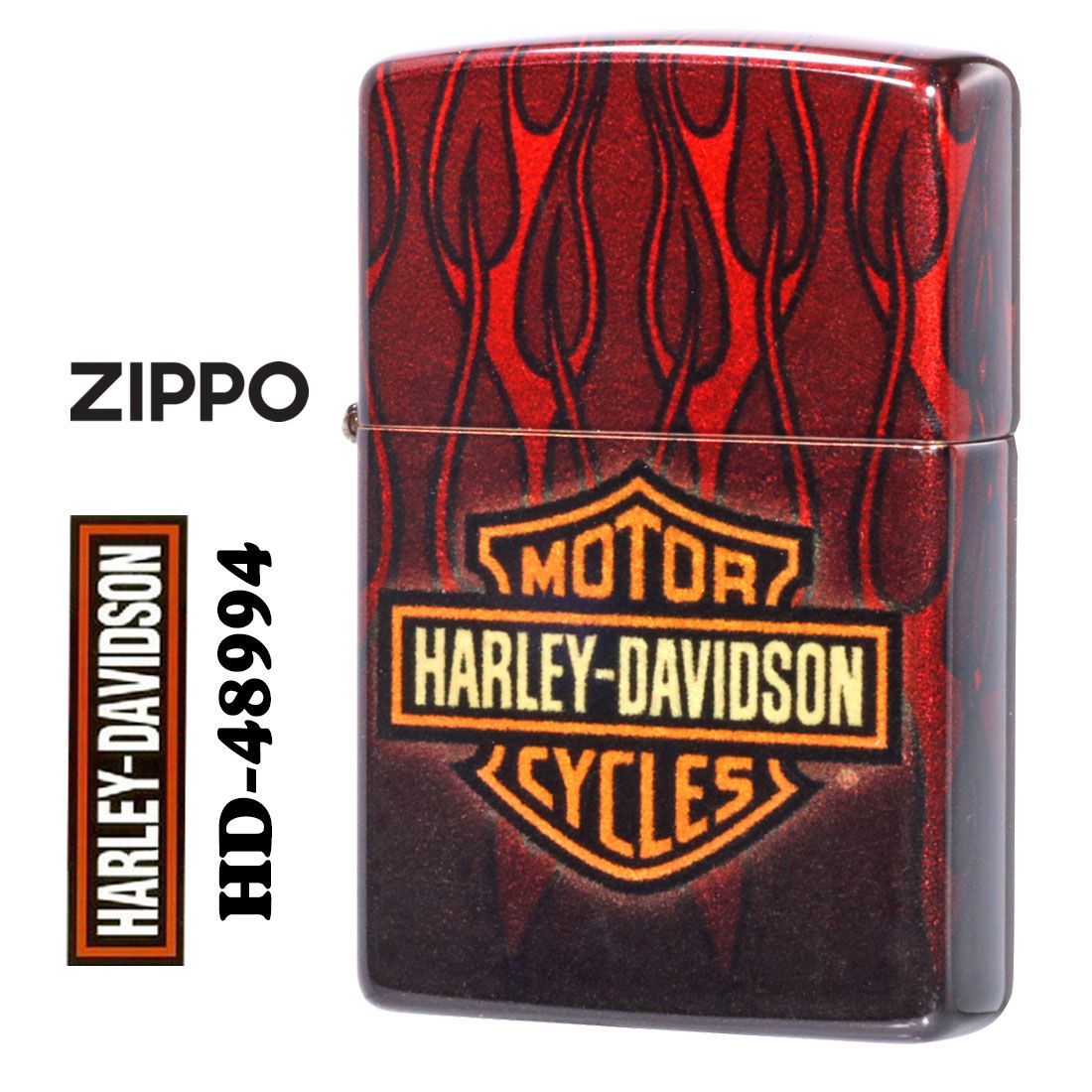 zippo ジッポーライター ハーレーダビッドソン Harley-Davidson HARLEY ロゴ 5面加工 プリント HD-48994 オイルライター USA バイク メンズ おしゃれ カッコイイ ギフト プレゼント