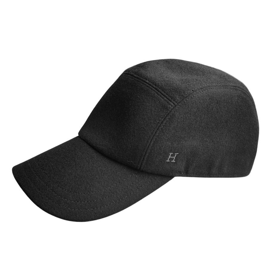 エルメス HERMES 激レア キャスケット 黒 カシミヤ100 帽子