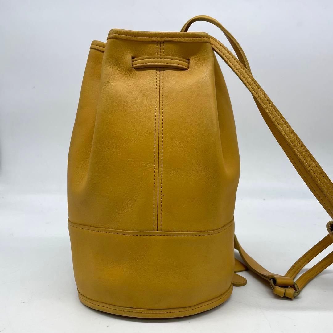 【美品】 OLD COACH 希少カラー 巾着 ショルダーバッグ 希少色✨オールドコーチ ショルダーバッグ 巾着 イエロー グラブ