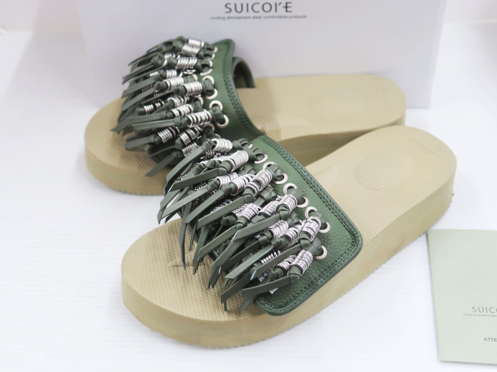 SUICOKE スイコック × TOGA トーガ PARDI TC251-AJ510 サンダル スライド リングメタル フリンジ 24㎝