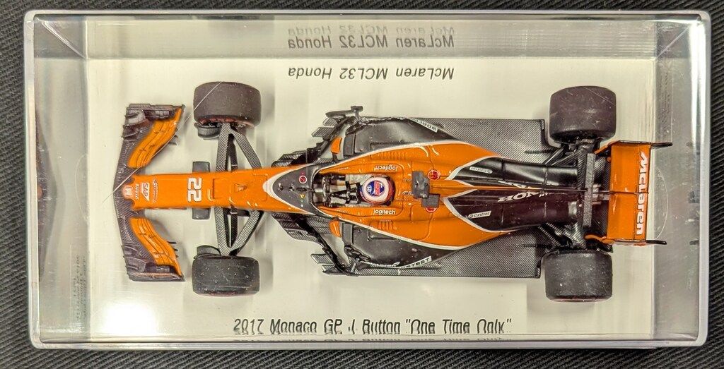 MINIMAX 1/43 sparkmodel F1 F1速報 MonacoGP J.Button One Time Only