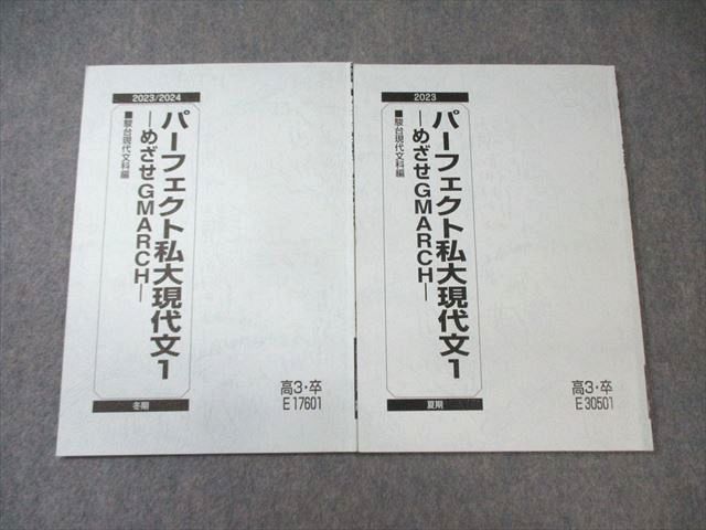 駿台 パーフェクト私大現代文1 めざせGMARCH 2023 夏期/冬期 計2
