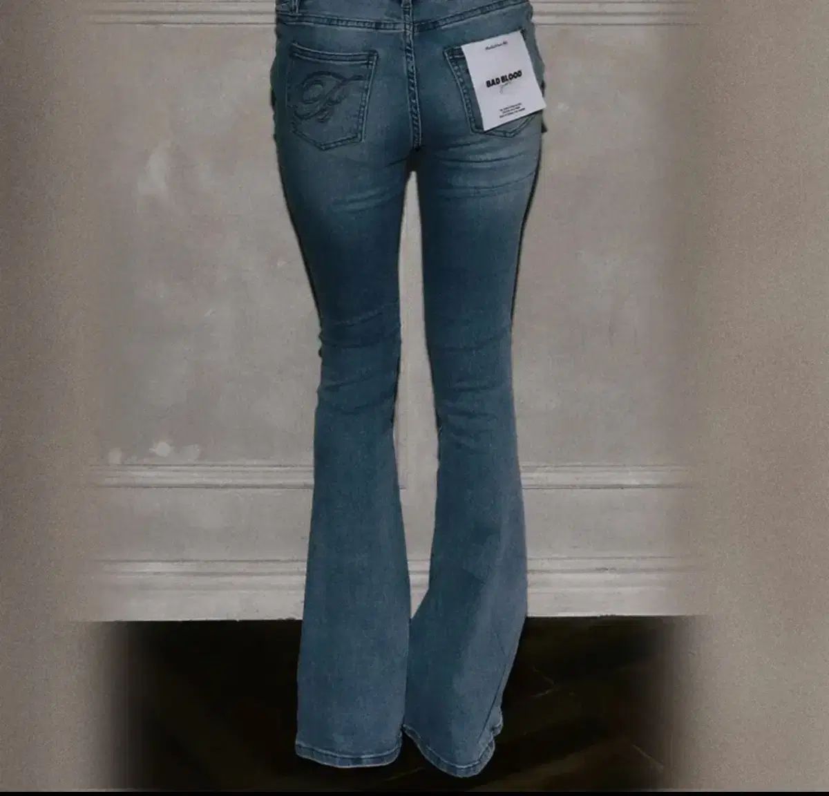 【BADBLOOD】韓国人気◆ ローライズブーツカットジーンズ BADBLOOD ブーツカット デニム (3色) 0119 Low Rise Bootcut