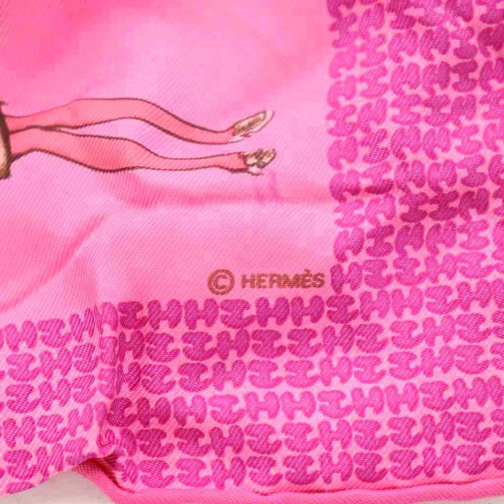 HERMES カレ45 Paddock パドック ピンク プチカレ エルメス HERMES プチカレ45 PRINTEMPS ETE 69 AUTOMME HIVER 70