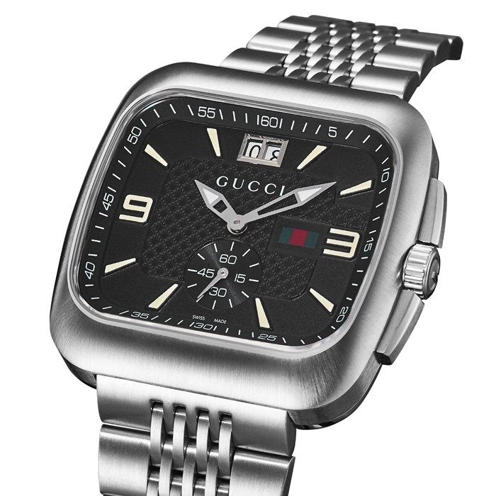 GUCCI/グッチ/時計/スクエア/黒文字盤/1500L/バングル/ゴールド