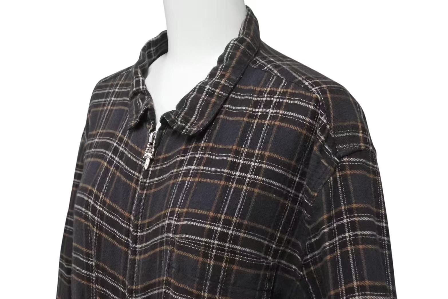CHROME HEARTS クロムハーツ 長袖ジップアップシャツ サイズL