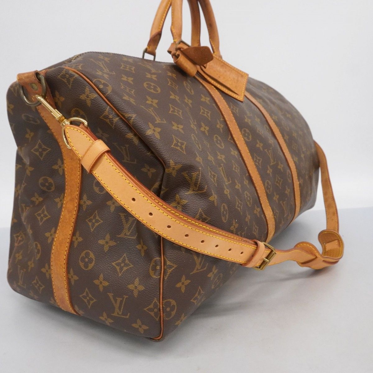 5md3969 ルイヴィトン ボストンバッグ モノグラム キーポルバンドリエール55 M41414 ブラウン メンズ レディース ユニセックス