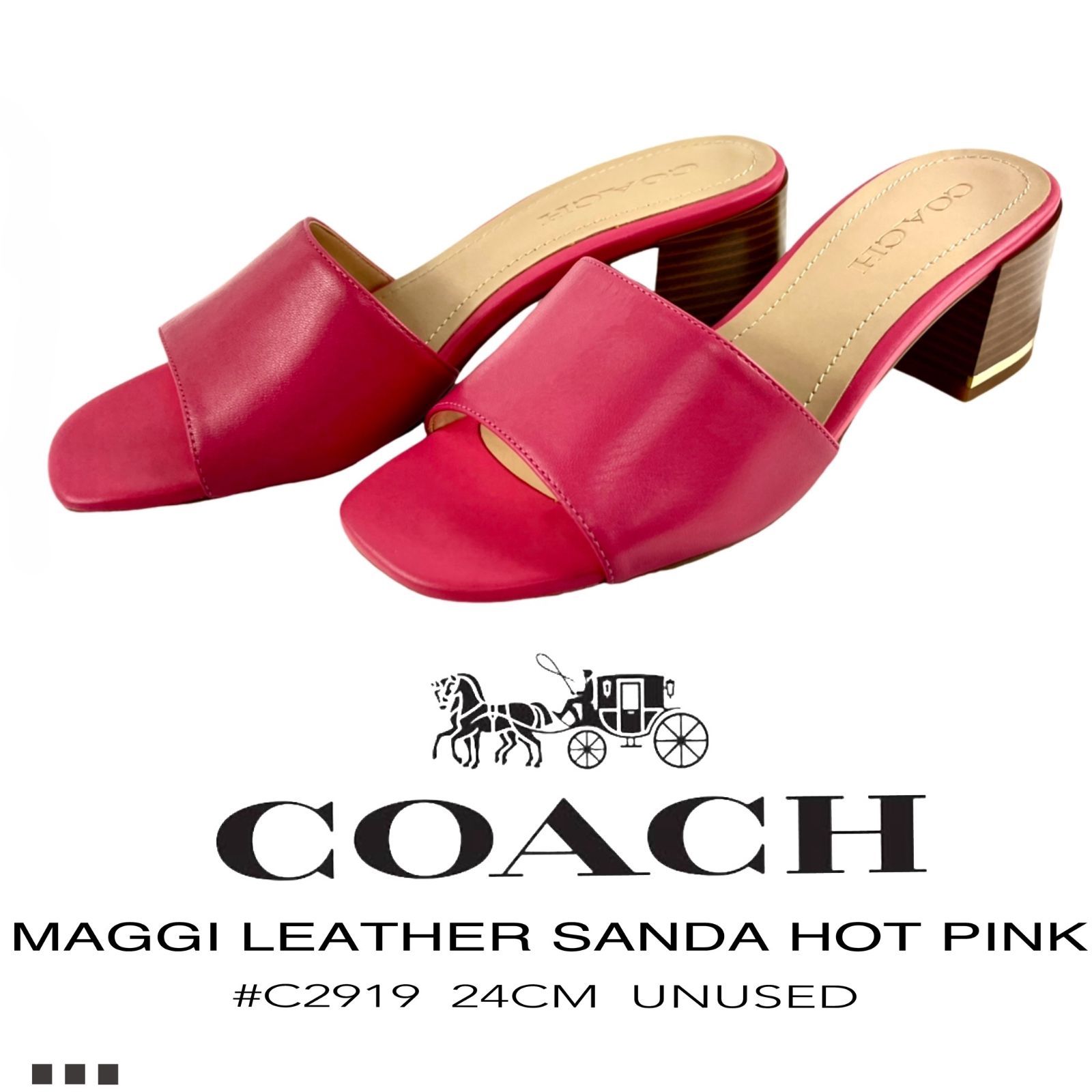 コーチ レザー マギーサンダル COACH MAGGI LEATHER SANDA ＃C2919 HOT