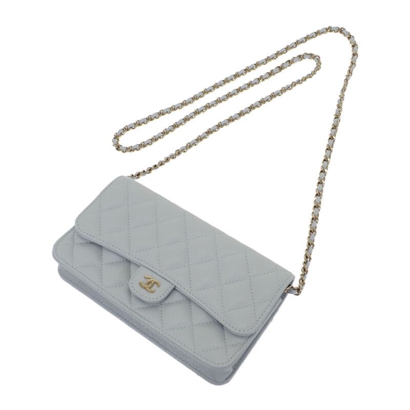 中古】シャネル CHANEL フラップ フォンケース AP3744 ショルダー 