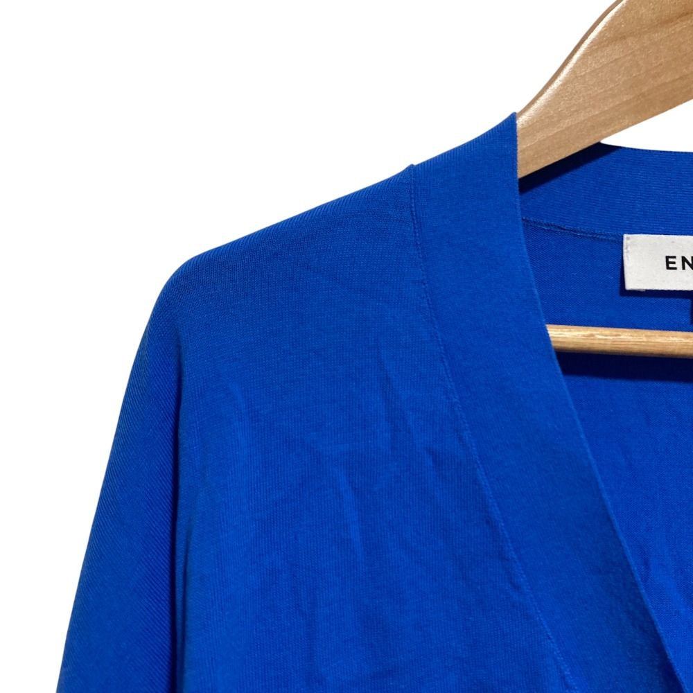ENFOLD - 良品 23SS ENFOLD エンフォルド HEXAGON CARDIGAN Vネック ニットカーディガン 300GS570-1190 38 ブラック レディース 古着 中古 USED ENFOLD - 良品 23SS ENFOLD エンフォルド HEXAGON CARDIGAN