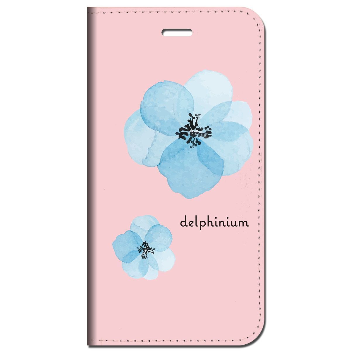 iPhone15 他 手帳型 ケース デルフィニウム  iPhone SE 8 13 12 他 iPhone各機種対応可能 スマホケース  39