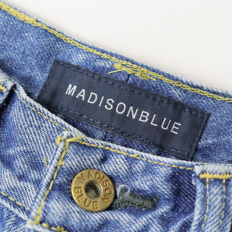 アパルトモン　マディソンブルーCRASHED SAROUEL PANTSデニム MADISON BLUE(マディソンブルー) CRASHED SAROUEL PT DENIM