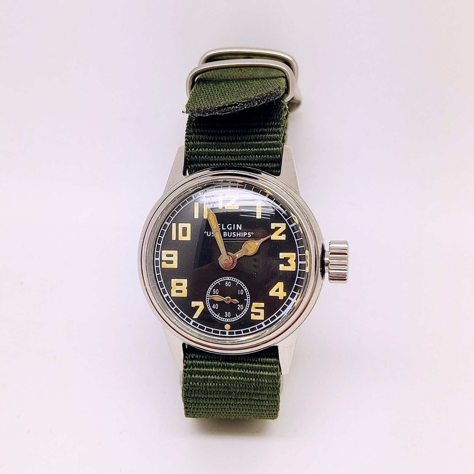 即決【美品 OH済】ELGIN エルジン 米軍 UDT◇復元 WW2 USN BUSHIPS 手