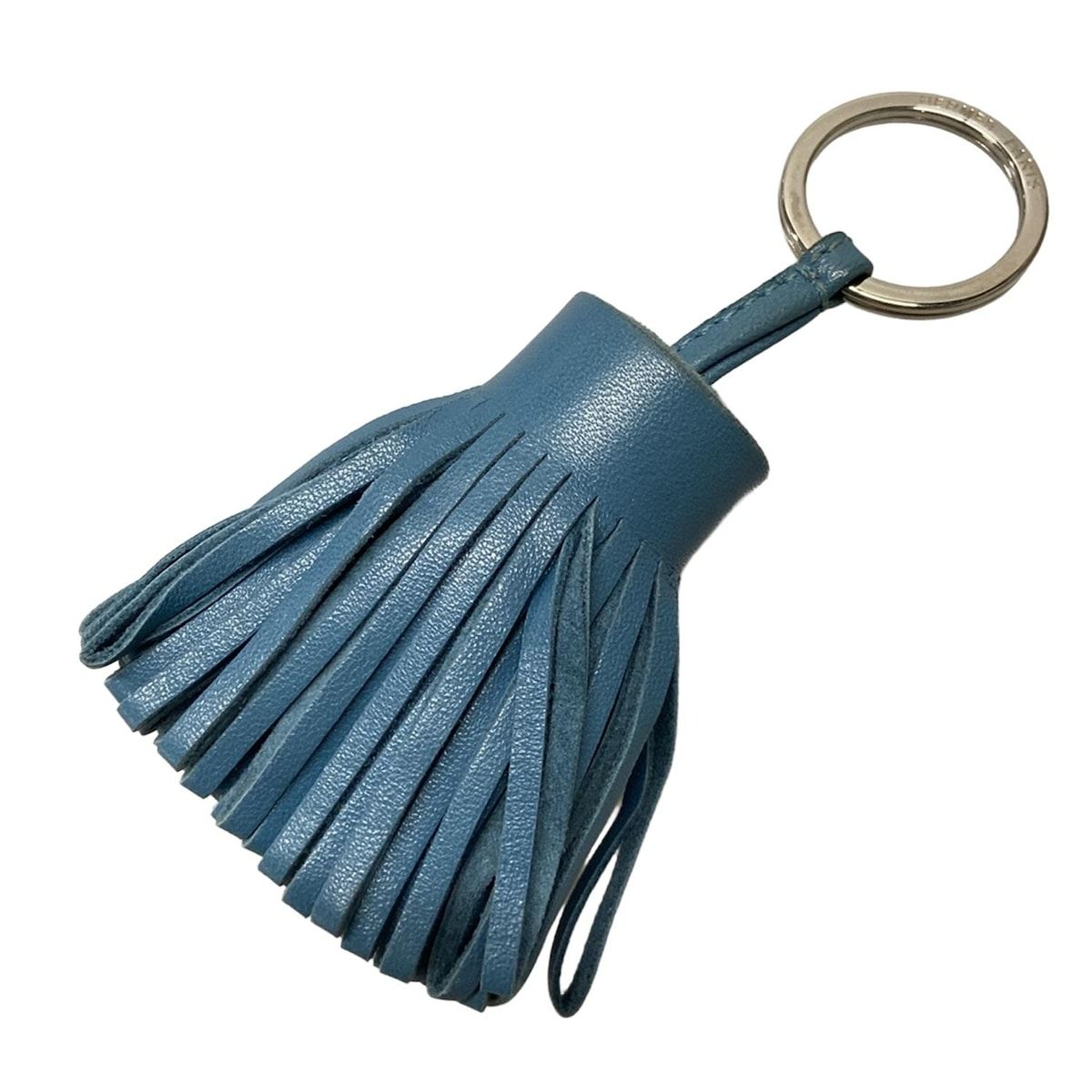 エルメス キーリング カルメン f-23342 ライトグリーン 美品 レザー