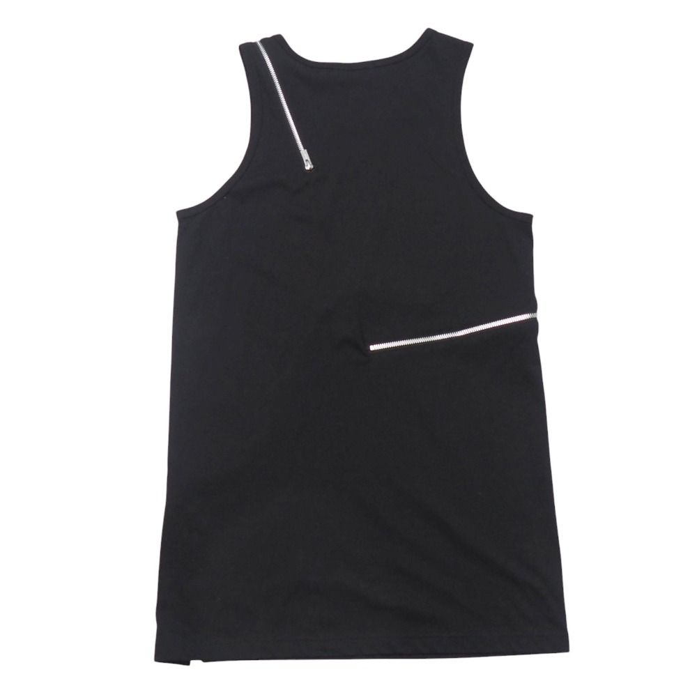 Yohji Yamamoto POUR HOMME ヨウジヤマモトプールオム タンクトップ サイズ3 ZIP 装飾 ブランド古着 20251021|RA6325