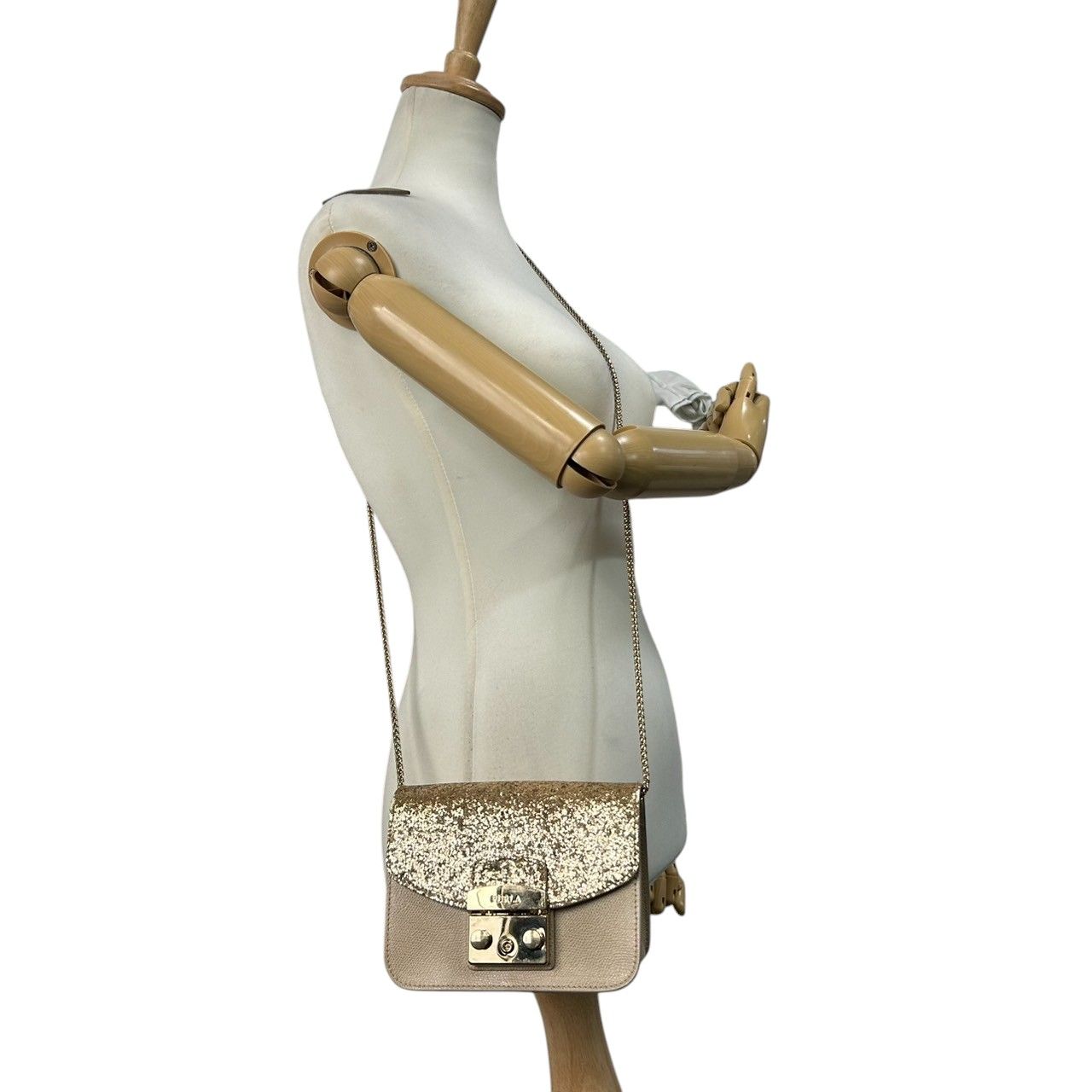 美品】FURLA フルラ メトロポリス チェーンショルダーバッグ ミニ  