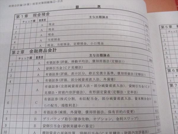 CPA会計学院 公認会計士講座 財務会計論 短答対策/個別計算問題