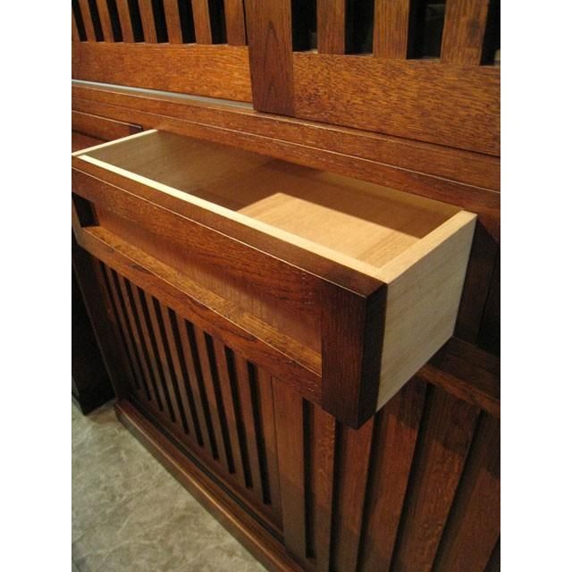 キッチン食器棚 九州民芸 けやき ミズメザクラ ナラ 水屋 箪笥 国産