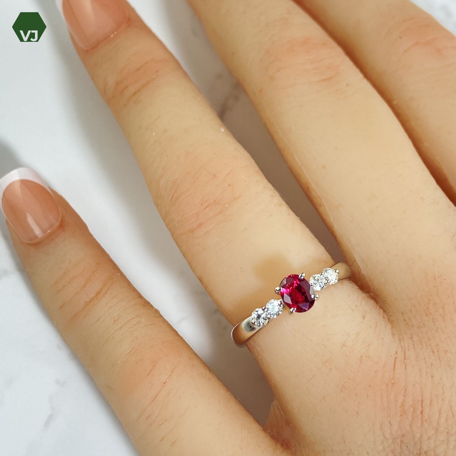 【17-20】ルビー　ダイヤモンド　リング　R0.55ct D0.18ct 17-20】ルビーダイヤモンドリングR0.55ct D0.18ct