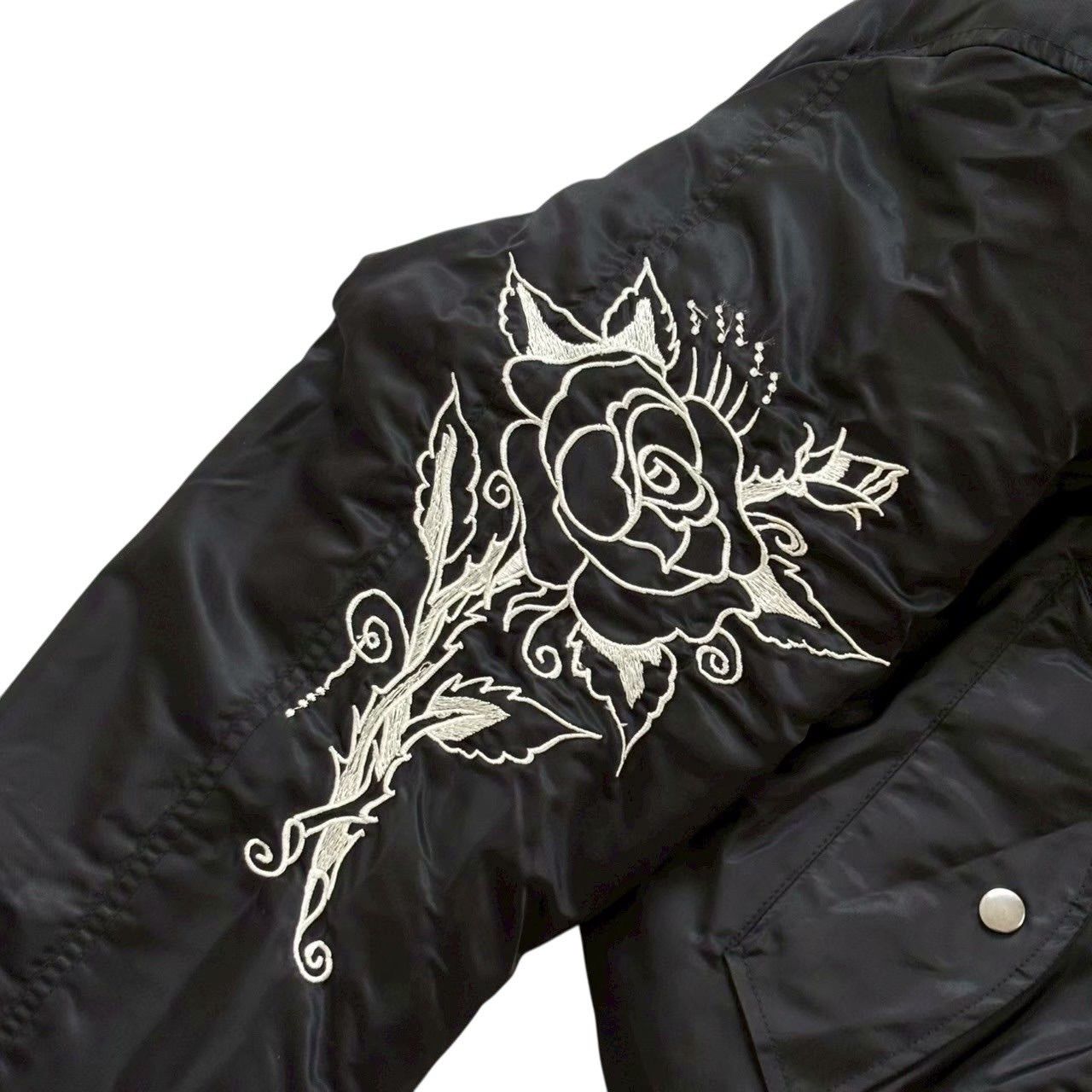 Ed hardy エドハーディー MA-1 黒 オレンジ リバーシブル y2kグランジ