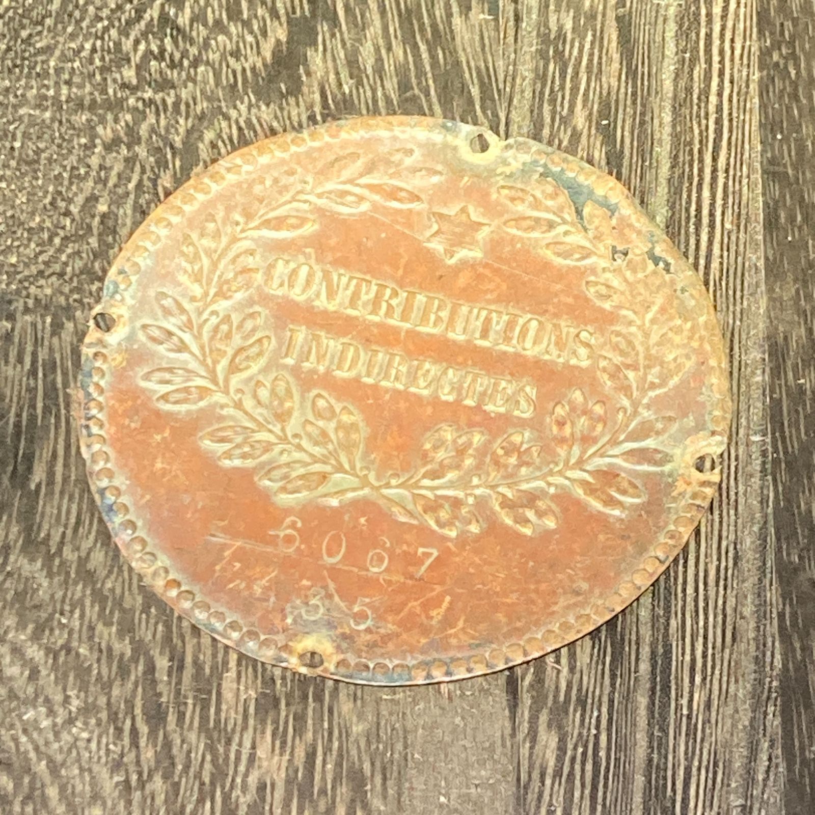 間接税 プレート 雑貨 CONTRIBUTIONS INDIRECTES 6067